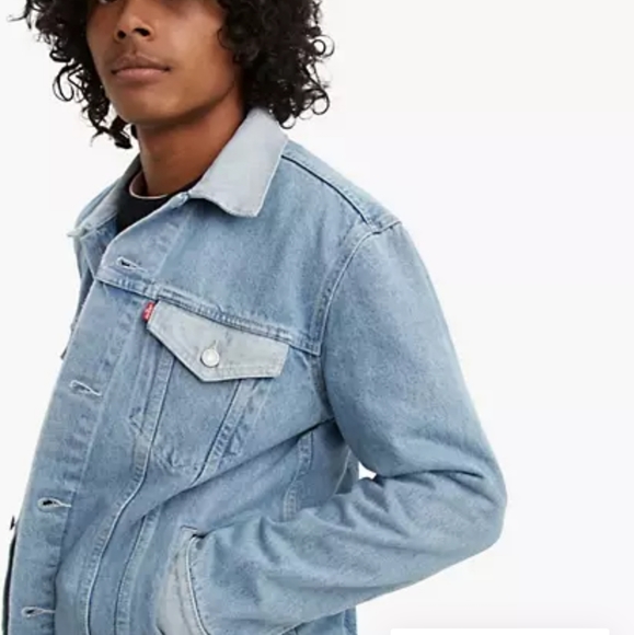 Levis Mens Denim Jean Jacket Light Blue S M L XL - Picture 3 of 3